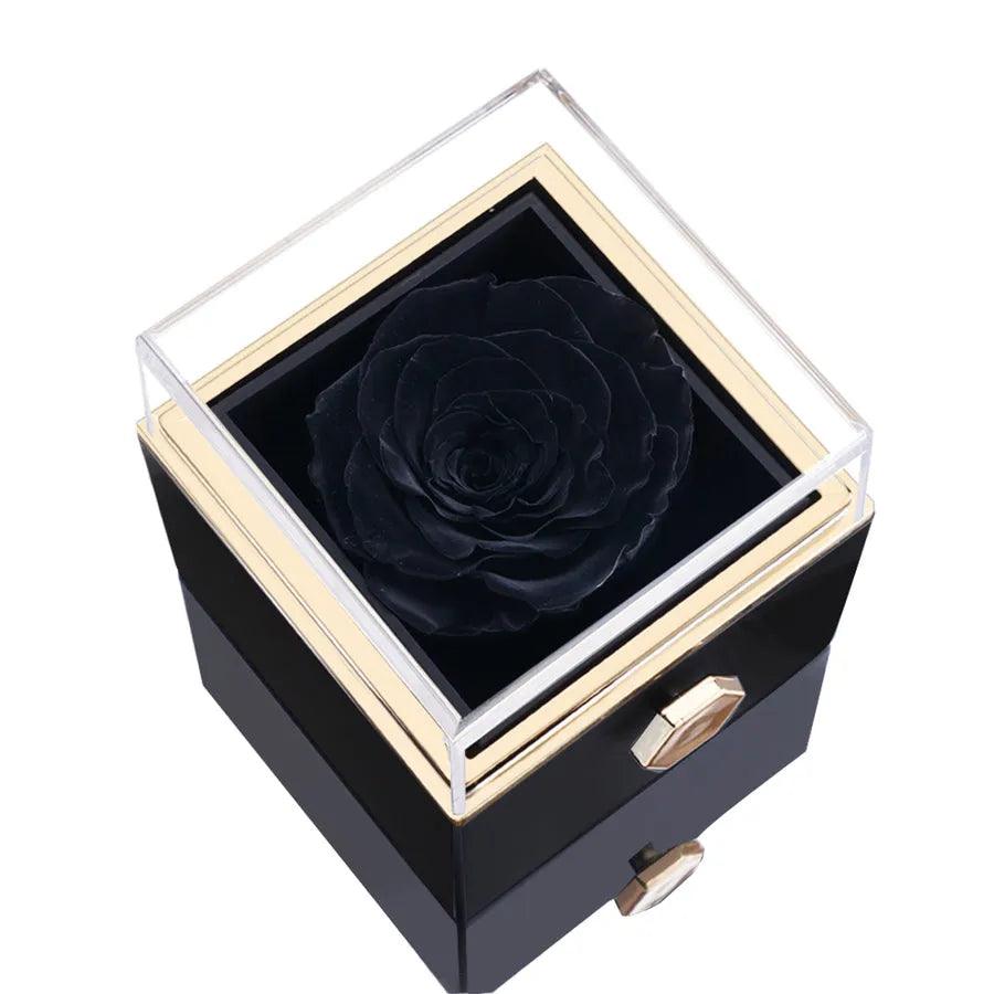 Ewige Rosenbox mit Graviertem Halskette