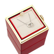 Ewige Rosenbox mit Graviertem Halskette