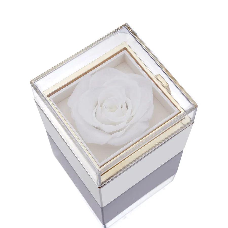 Ewige Rosenbox mit Graviertem Halskette