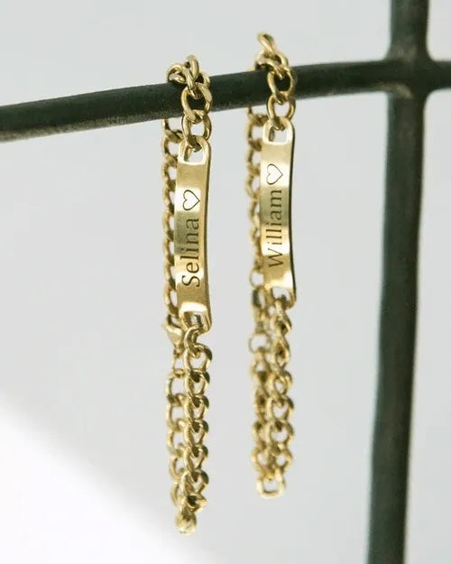 Personalisierbares Cuban Link Armband Set – 1 kaufen 1 gratis